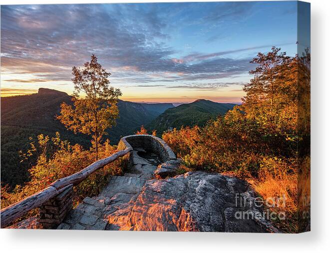 Linville Gorge Canvas Print featuring the photograph Linville Gorge-ous by Anthony Heflin