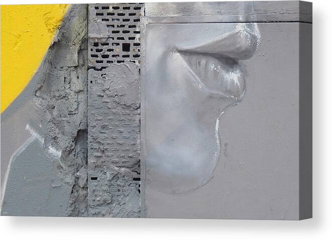 Grafitti Canvas Print featuring the photograph Lips by Dorothee Lieb