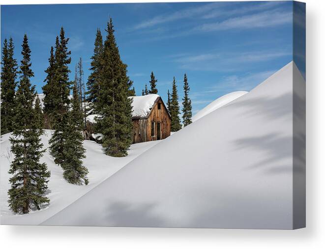 Mining Canvas Print featuring the photograph Little Cabin by Angela Moyer