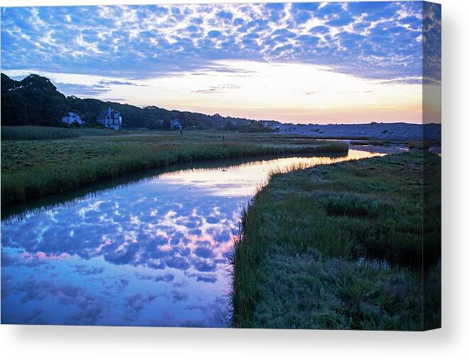 Rockport Canvas Print featuring the photograph Long Beach River Reflection Rockport MA by Toby McGuire