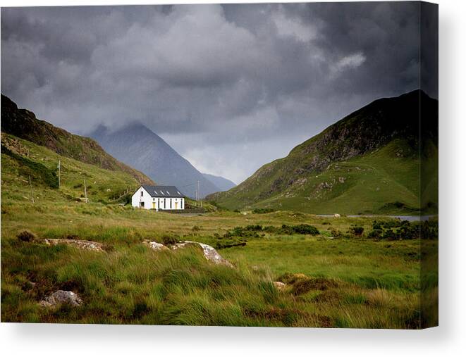 Nature Canvas Print featuring the photograph Lough Muck Schoolhouse by Mark Callanan