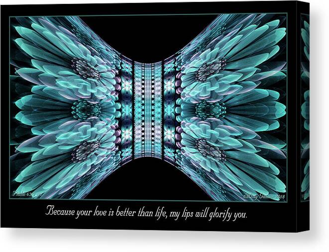 Fractals Canvas Print featuring the digital art Love is Better by Missy Gainer