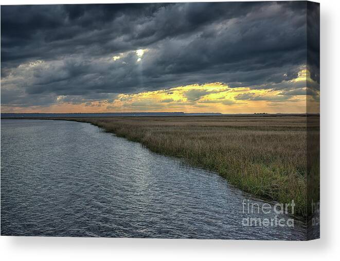 Photography Canvas Print featuring the photograph Lowcountry Swamp At Sunset by Felix Lai