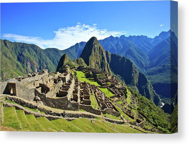 Steps Canvas Print featuring the photograph Machu Picchu by Kelly Cheng Travel Photography