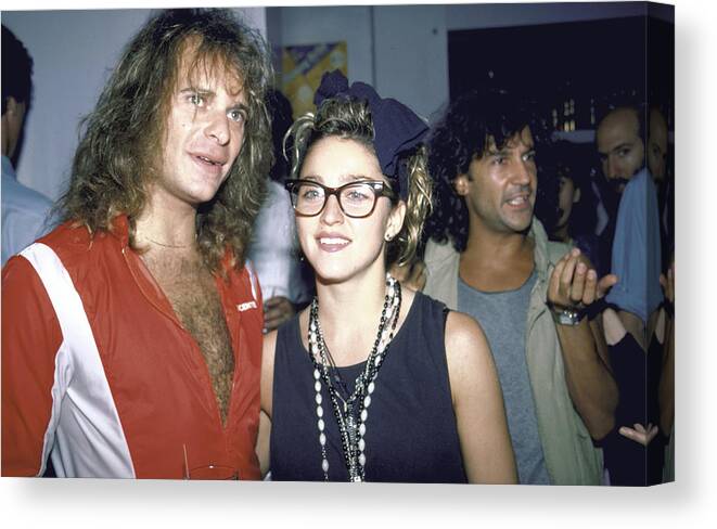 Lifeown Canvas Print featuring the photograph Madonna and David Lee Roth by Dmi