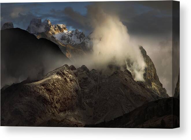Mountain Canvas Print featuring the photograph Magic Light by Franz Schumacher
