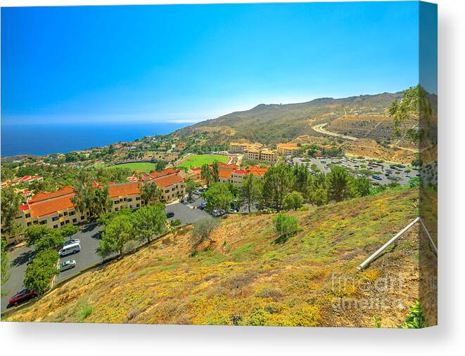 Malibu California Canvas Print featuring the photograph Malibu aerial view by Benny Marty