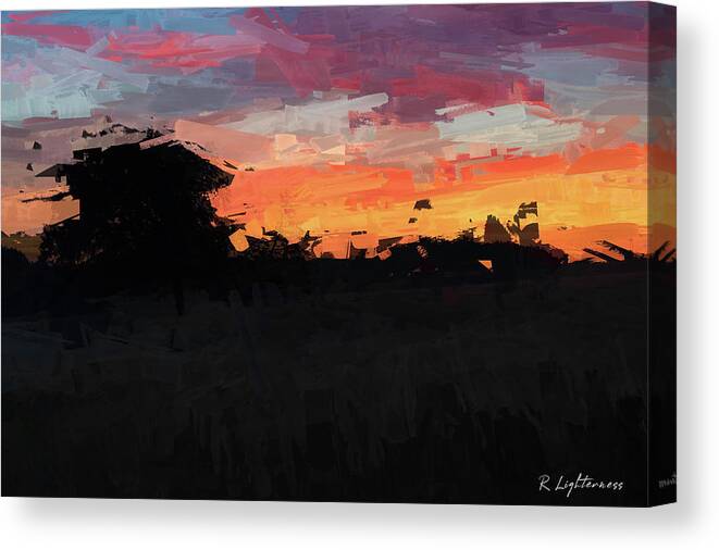 Landscape Canvas Print featuring the digital art Manor Morning by Roger Lighterness