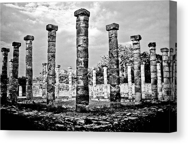 Mayan Ruins Yucatan Canvas Print featuring the photograph Mayan ruins #1 by Neil Pankler