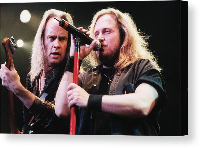 Rock Music Canvas Print featuring the photograph Medlocke And Van Zant by Scott Harrison
