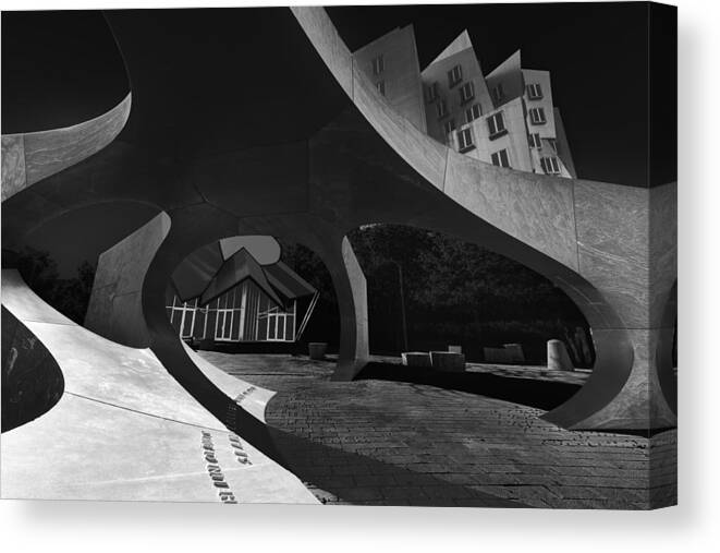 Landmark Canvas Print featuring the photograph Memorial & Building by Dominic Vecchione