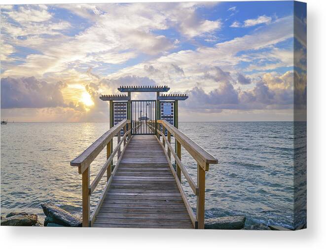 Sunrise Canvas Print featuring the photograph Memorial Day Sunrise by Christopher Rice