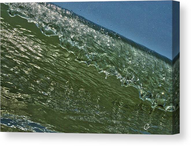 Waves Ocean Florida Foam Sea Canvas Print featuring the photograph Mewler by Cornelius Powell