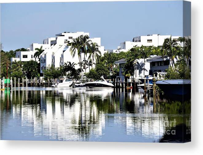 Boats Canvas Print featuring the photograph Miami by Merle Grenz