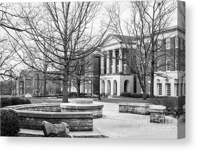 Miami University Canvas Print featuring the photograph Miami University King Library by University Icons