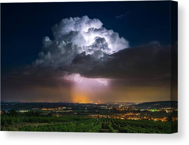 Lightning Canvas Print featuring the photograph Midnight Special by Burger Jochen