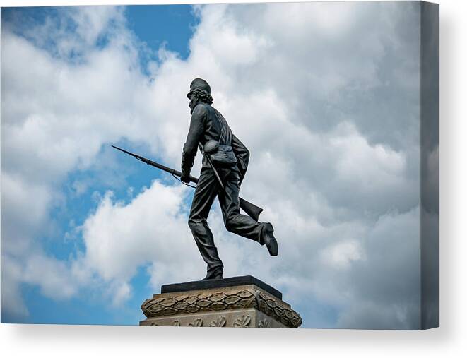 Gettysburg Canvas Print featuring the photograph Minnesota Monument at Gettysburg by Rose Guinther