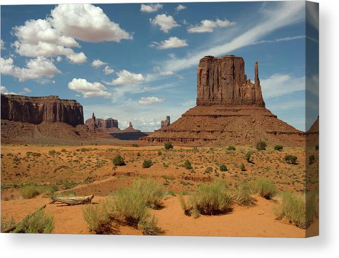 Scenics Canvas Print featuring the photograph Monument Valley by Stevenallan
