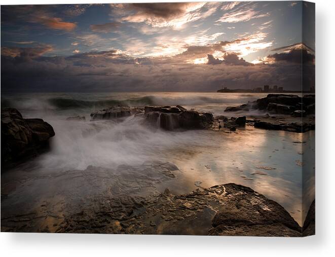 Rock Canvas Print featuring the photograph Morning Glow by Mel Brackstone
