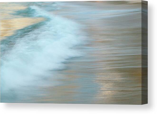 Tranquility Canvas Print featuring the photograph Motion Of Surf On The Beach by Stuart Mccall