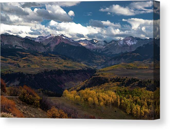 Mount Wilson Canvas Print featuring the photograph San Juan Mountains in Autumn by Norma Brandsberg