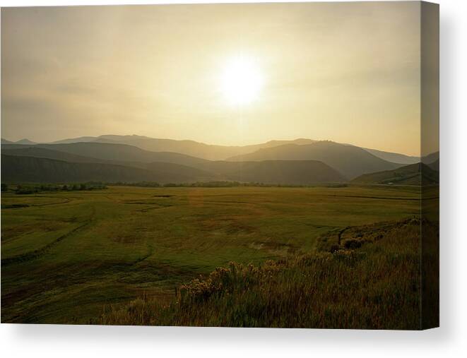 Mountain Canvas Print featuring the photograph Mountains at Dawn by Nicole Lloyd