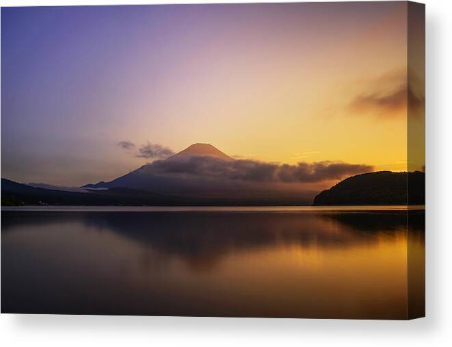 Mountain Canvas Print featuring the photograph Mt. Fuji From Lake Yamanaka by Takashi Suzuki
