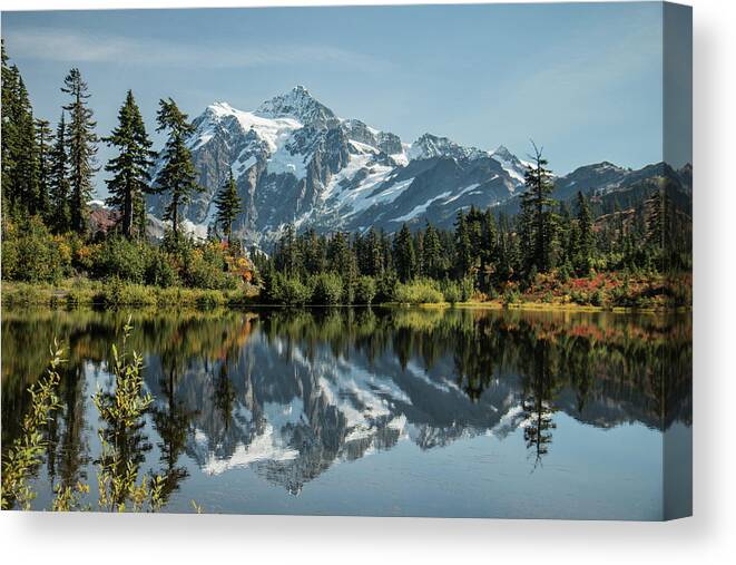 Mt. Shuksan Canvas Print featuring the photograph Mt. Shuksan in the Fall by E Faithe Lester