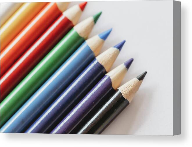 Multi-colored Coloring Pencils On White Background Canvas Print / Canvas  Art by Cavan Images - Pixels