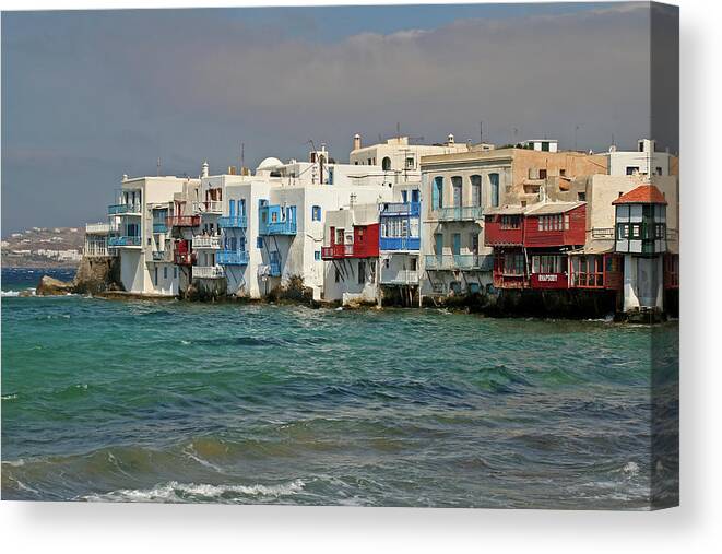 Mykonos Canvas Print featuring the photograph Mykonos, Greece by Richard Krebs