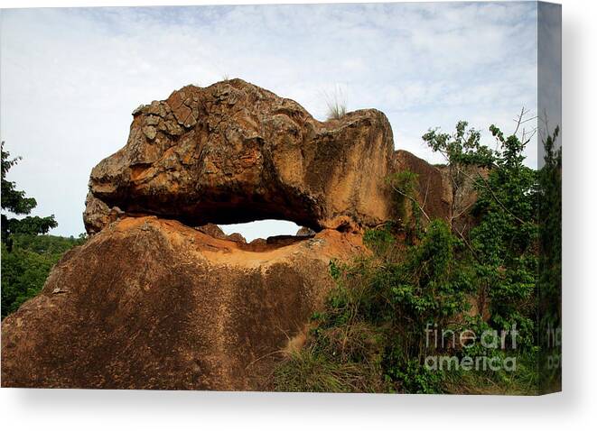 Scenics Canvas Print featuring the photograph Natural Stone Cave In Ghana by Tg23