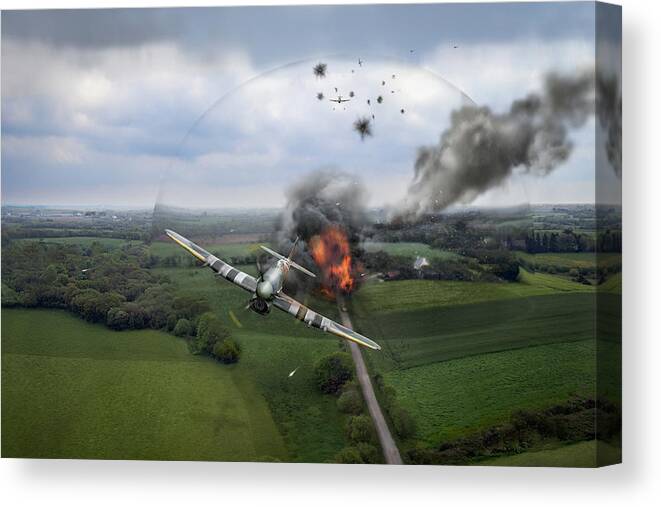 1000lb Bombs Canvas Print featuring the photograph Normandy Typhoon shockwave by Gary Eason