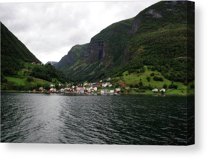 Tranquility Canvas Print featuring the photograph Norwegian Fjord Village by Stefano Zuliani Photo