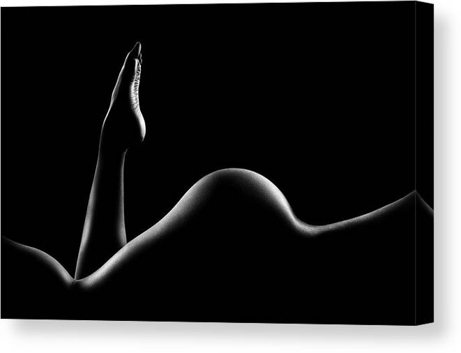 Woman Canvas Print featuring the photograph Nude woman bodyscape 14 by Johan Swanepoel