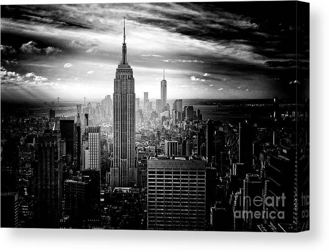 Sea Canvas Print featuring the digital art Nyc 1 by Michael Graham