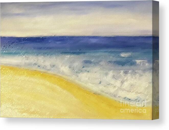 Ocean Canvas Print featuring the painting Ocean Flow by Shelley Myers