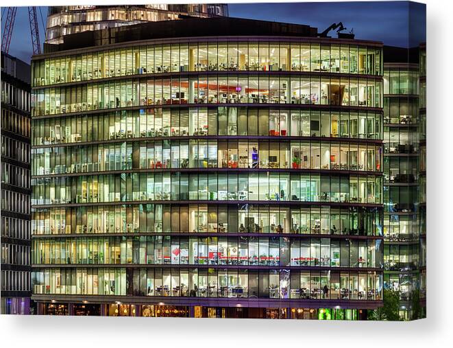 Outdoors Canvas Print featuring the photograph Office Building by Jorg Greuel
