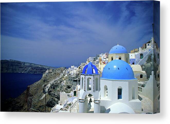 Greek Culture Canvas Print featuring the photograph Oia, Santorini by Jacobh