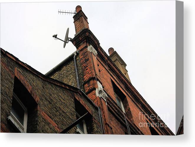 Old Canvas Print featuring the photograph Old Brick and High Tech - A Southwark Impression by Steve Ember