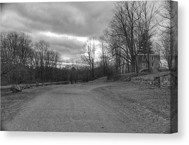 Waterloo Village Canvas Print featuring the photograph Old Canal Road - Waterloo Village by Christopher Lotito