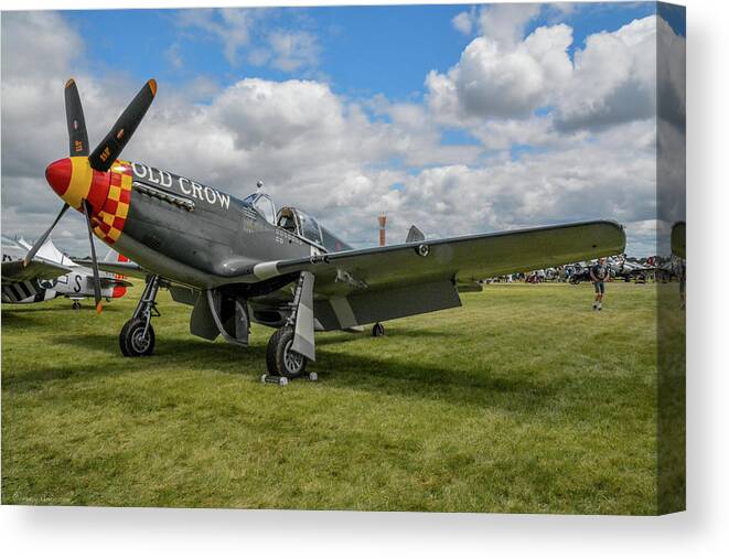 North American P-51c Mustang Canvas Print featuring the photograph Old Crow P-51C by Tommy Anderson