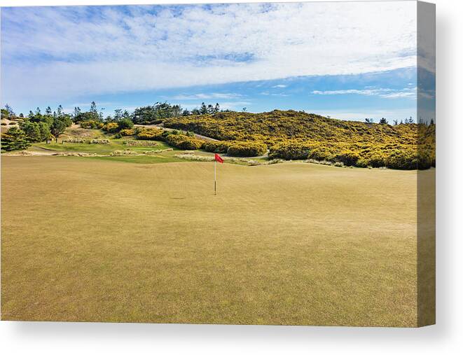 Bandon Dunes Canvas Print featuring the photograph Old MacDonald Hole 5 by Mike Centioli