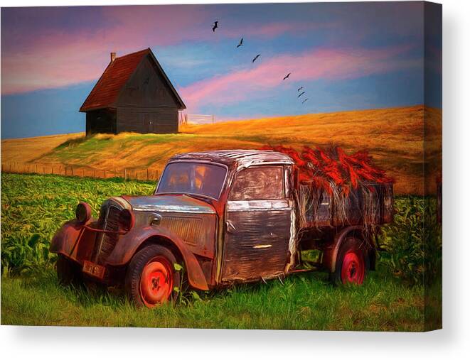 Appalachia Canvas Print featuring the photograph Old Retired Rusty Painting by Debra and Dave Vanderlaan
