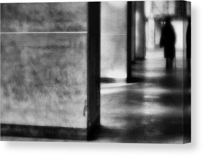 Street Canvas Print featuring the photograph Old Woman by Vincenzo Pascale