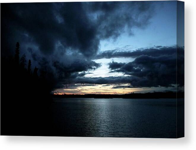 Storm Canvas Print featuring the photograph Ominous Dark Clouds by Debbie Oppermann