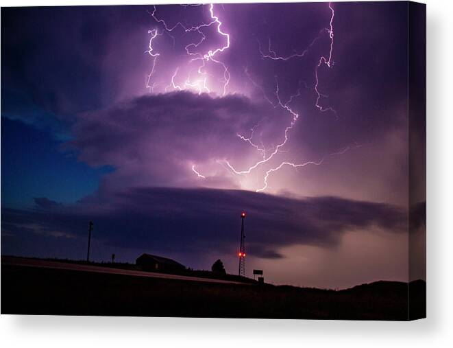 Nebraskasc Canvas Print featuring the photograph One Last Storm Chase of 2019 052 by Dale Kaminski