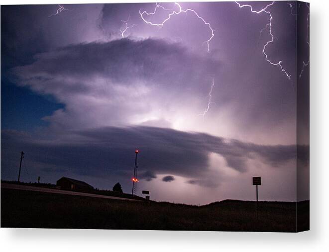 Nebraskasc Canvas Print featuring the photograph One Last Storm Chase of 2019 058 by Dale Kaminski
