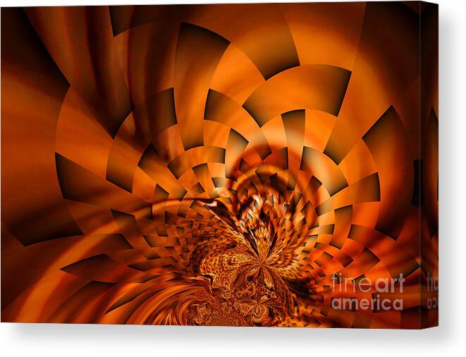 Abstract Canvas Print featuring the photograph Orange weave by Jeff Swan