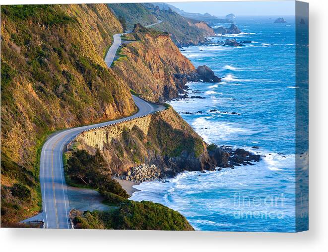 Pacific Coast Canvas Print featuring the photograph Pacific Coast Highway Highway 1 by Doug Meek