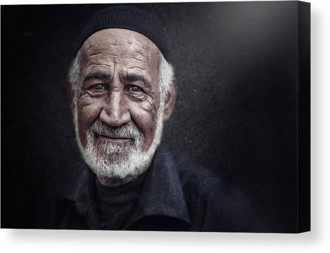 Portrait Canvas Print featuring the photograph Pain Of Life by Husain Alsaeed